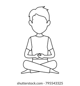 man practicing yoga avatar