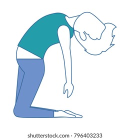 man practicing yoga avatar