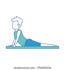 man practicing yoga avatar
