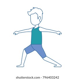 man practicing yoga avatar