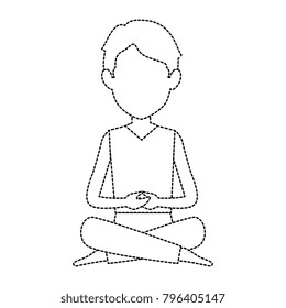 man practicing yoga avatar