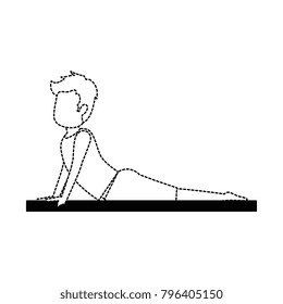 man practicing yoga avatar