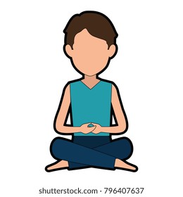 man practicing yoga avatar