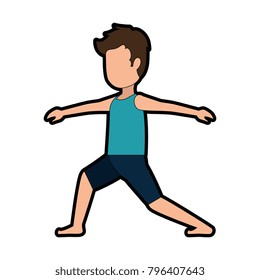 man practicing yoga avatar