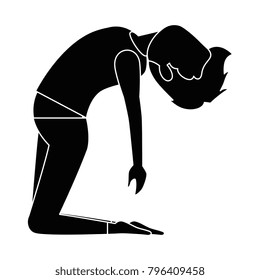 man practicing yoga avatar