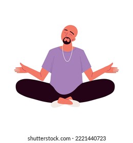 hombre practicando el estilo aislado del icono del yoga