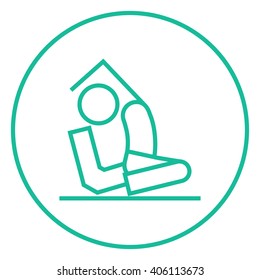 Man Practicing Yoga Line Icon Stock Vector (Royalty Free) 406113673 ...