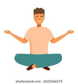 Homem praticando ioga e meditação, alcançando um estado de tranquilidade e autoconsciência