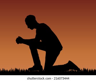 Man praying