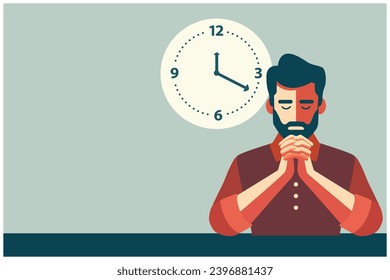 man praying,  positive hope businessman success,  depression time,  anxiety concept, background