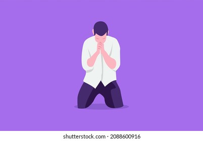 man praying vector illustration design