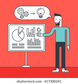 Man presenting business report.