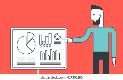 Man presenting business report.