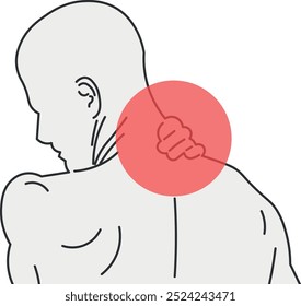 Hombre presentando con dolor de cuello