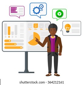 Man presenting report.