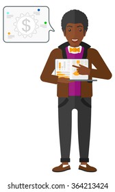 Man presenting report.