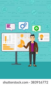 Man presenting report.