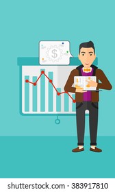 Man presenting report.