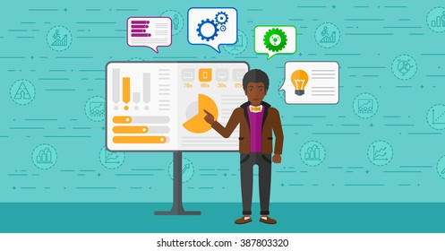 Man presenting report.