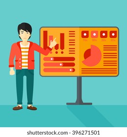 Man presenting report.