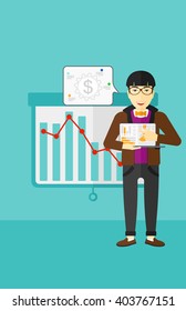 Man presenting report.