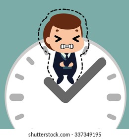 man pressured by lack of time