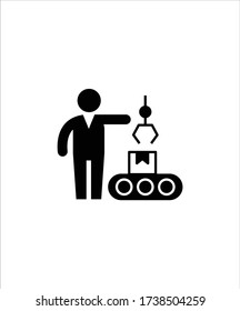 man with production icon,vector best flat icon.