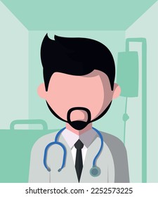man profession doctor vector style