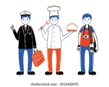 profesión humana en estilo de diseño plano
