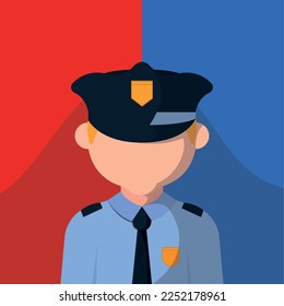 man profession police vector style