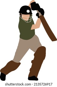 A man professionally plays cricket