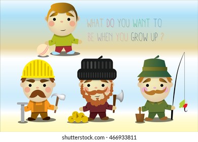 the man professionals fisherman builder forester