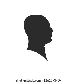 man profil silhouette. Vector illustration. man icon vector