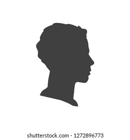 man profil silhouette. Vector illustration. man icon vector