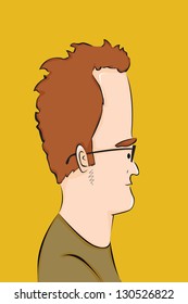 Man in profile