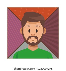 Man profile cartoon