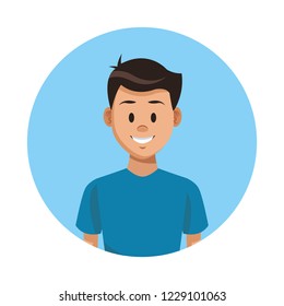 Man profile cartoon