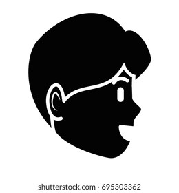 Man profile cartoon