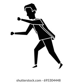 Man profile cartoon