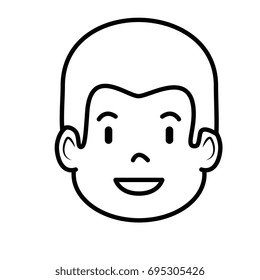 Man profile cartoon