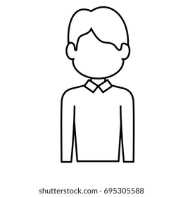 Man profile cartoon
