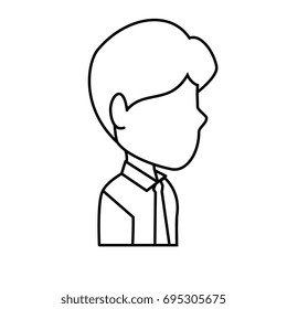 Man profile cartoon