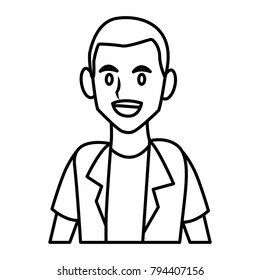 Man profile cartoon