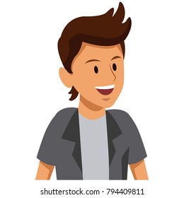 Man profile cartoon