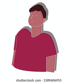 Man profile concept. Creative idea design. Flat vector illustration for template, brochure or web site.