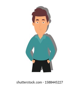 Man profile concept. Creative people idea design. Flat vector for web page, brochure or presentation. 