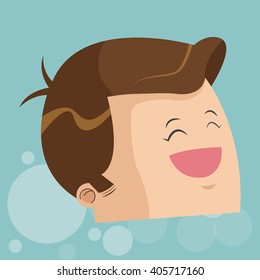 Man profile design , vector illustration