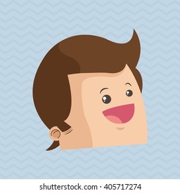 Man profile design , vector illustration