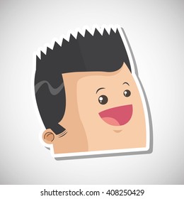 Man profile design , vector illustration