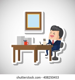 Man profile design, vector illustration